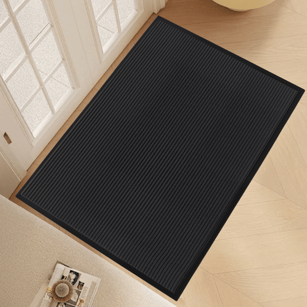 1PC Dark Gray PVC Composite Commercial Entrance Mat, 90x150x0.7cm, Extra-Long Heavy-Duty Floor Protection