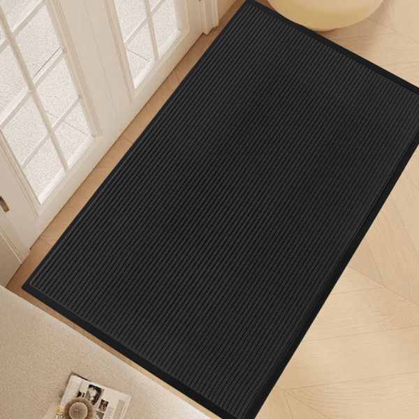 1PC Dark Gray PVC Composite Commercial Entrance Mat, 90x180x0.7cm, Extra-Long Heavy-Duty Floor Protection