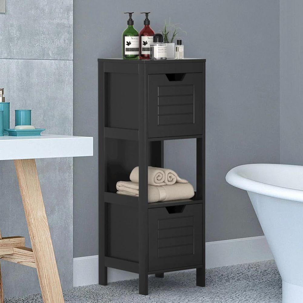 1PC Lockers multifunction Bathroom Wooden Floor Cabinet Organizer  with Storage Rack