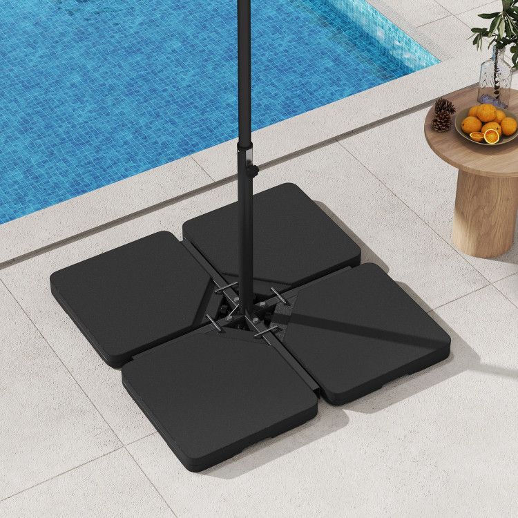 1PC Patio Offset Umbrella Base with Easy-Fill Spouts