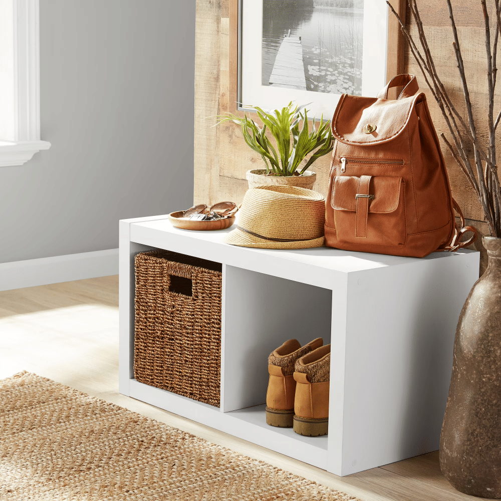 2 Cube Storage Organizer, White Texture (Shipment from Walmart)