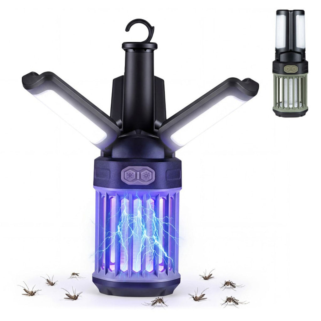 2-in-1 Electric Bug Zapper & Camping Lantern IPX6 Waterproof Rechargeable Mosquito Killer