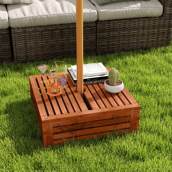 2-in-1 Outdoor Storage Box for Umbrella Base ( Amazon Shipping)(Prohibited by WalMart)