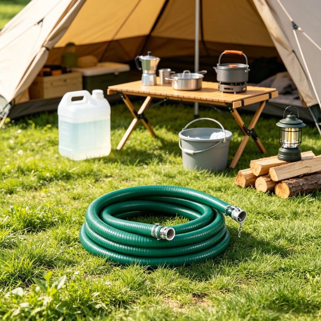 2 in x 20 ft Suction Hose, Green Hose for Sewage Treatment, Water Transportation & Agricultural Use