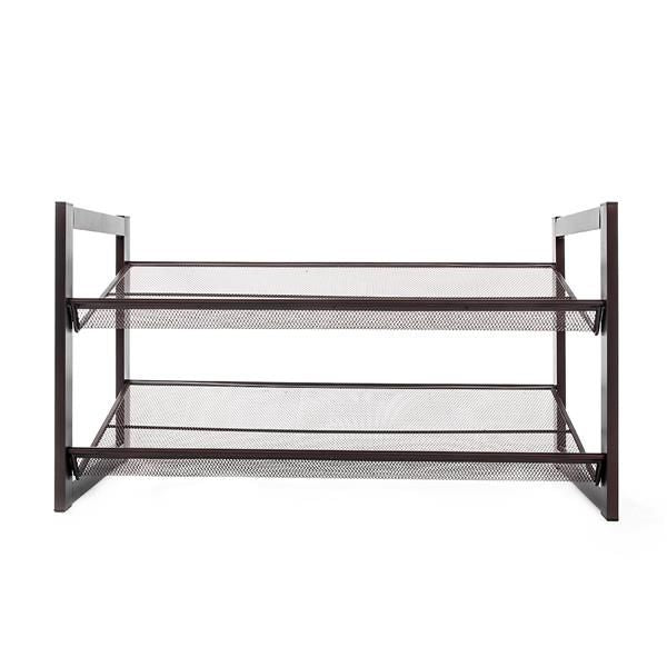 2-layer Iron Oblique Plane Shoe Rack Chromeplate