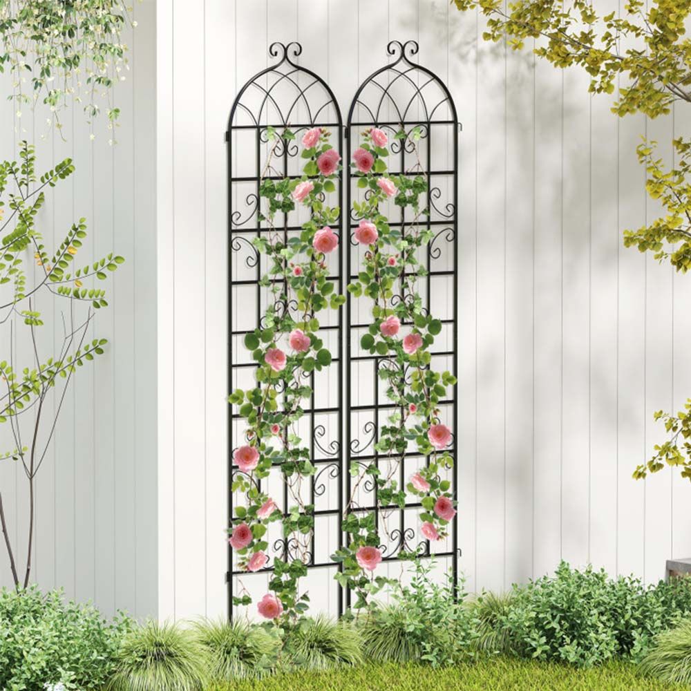 2 Pack 86" x 20" Metal Garden Trellis for Outdoor Climbing Plants