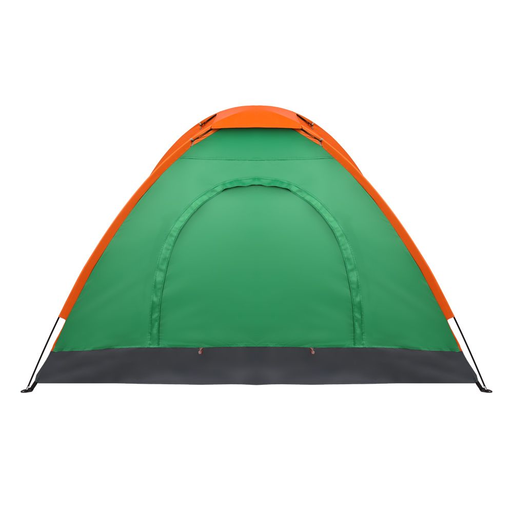 2-Person Waterproof Camping Dome Tent for Outdoor Hiking Survival Orange & Green