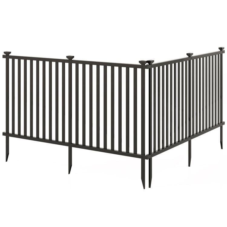 2 Piece 80 x 51 Inch Vinyl Picket Fence for Garden