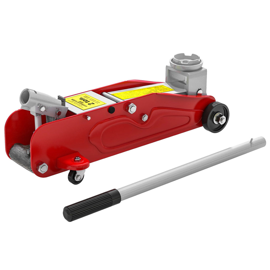2 Ton Low Profile Hydraulic Floor Jack, Heavy Duty Steel Racing Car Jack, 4.7"-11.8" Lift Range, Red