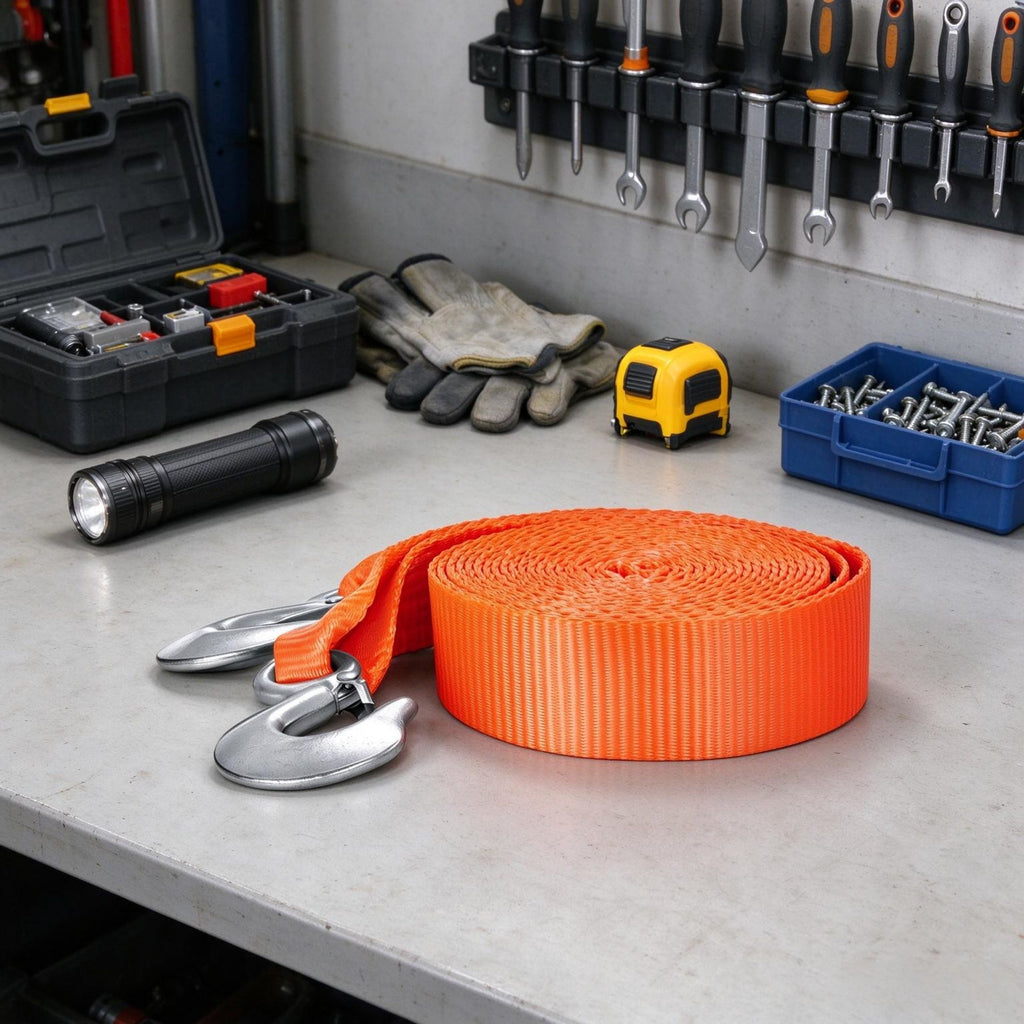 2" x 20' Recovery Rope with Security Hooks, 17000 lbs Capacity for Trucks, SUVs & Roadside Assistance