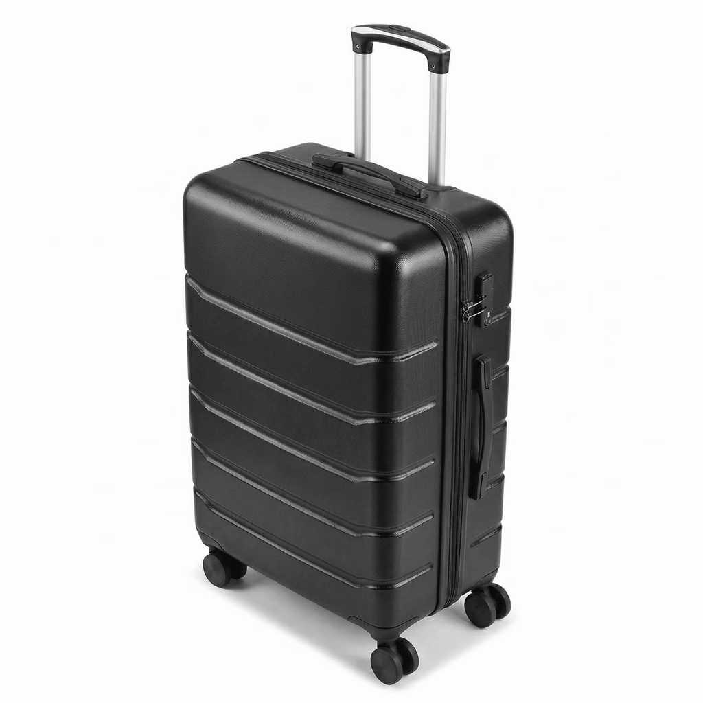 20-28 inch Luggage, Expandable Hardside Suitcase with Spinner Wheels, Blue,Black