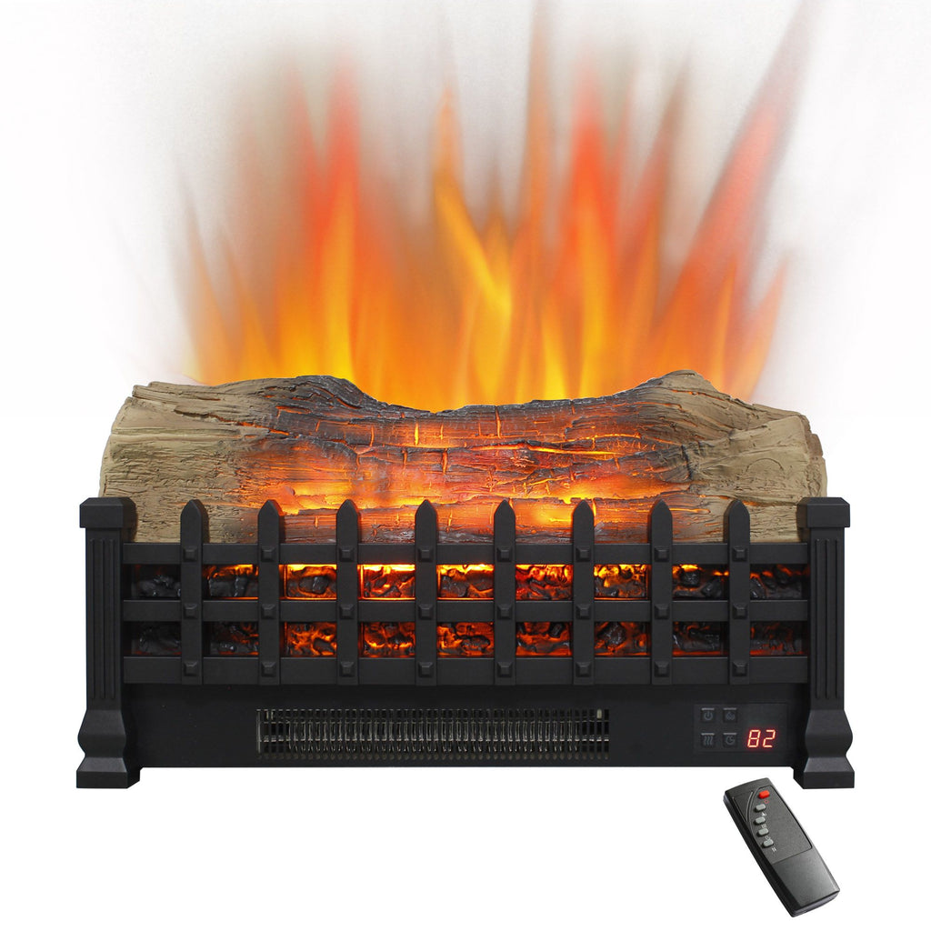 20 inch Electric Fireplace 3D Log set insert, Free Standing Fireplace Heater for Indoor