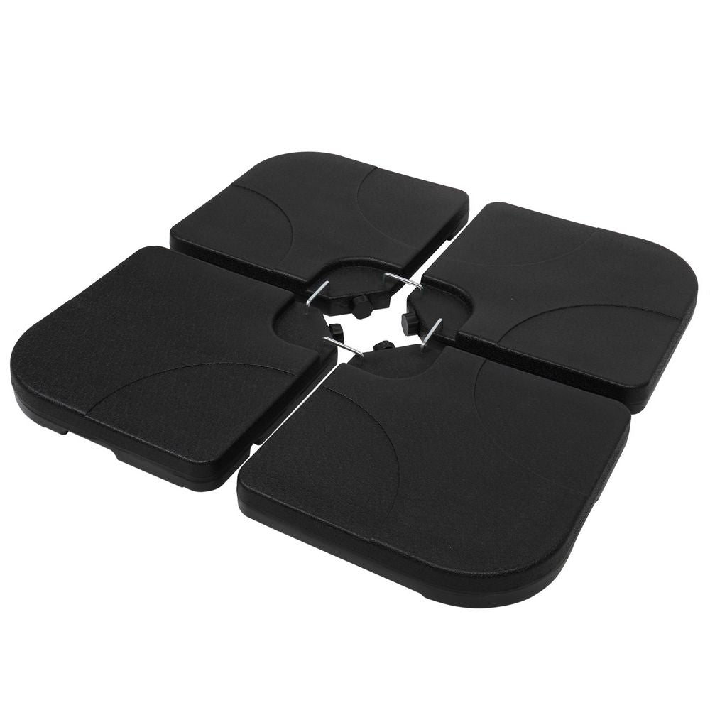 20" Square 4 Pieces Plastic Water Injection Base Parasol Base