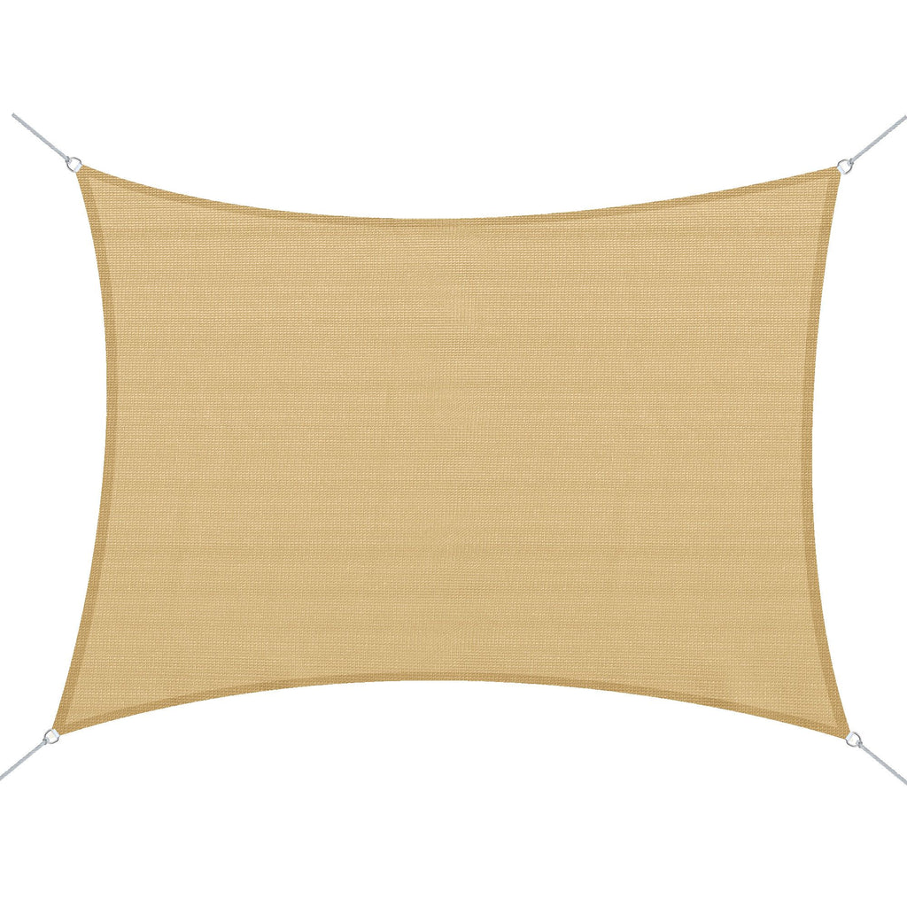 20' x 13' Rectangle Outdoor Patio Portable Shade Canopy Sun Sail - Sand