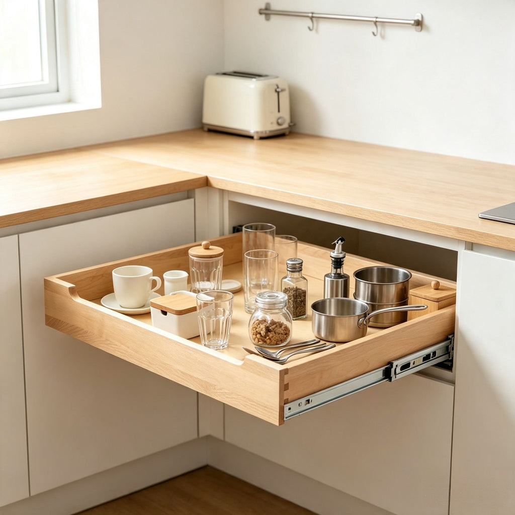 20" x 21" Pull Out Cabinet Organizer, Soft Close Slide Out Shelf for Kitchen & Bathroom Pantry