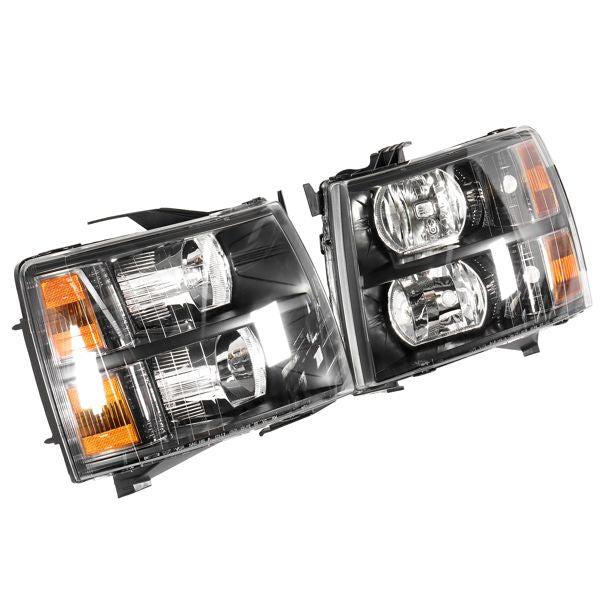 2007-2014 Chevy Silverado 1500 2500HD Replacement Headlights Lamp Left Right
