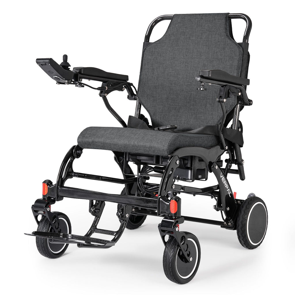 21" Lightweight Carbon Fiber Electric Wheelchairs for Adults, 20 Miles Long Range Motorized Wheelchairs Intelligent Wheelchairs for Adults All Terrain Wheelchairs Portable Airline Approved