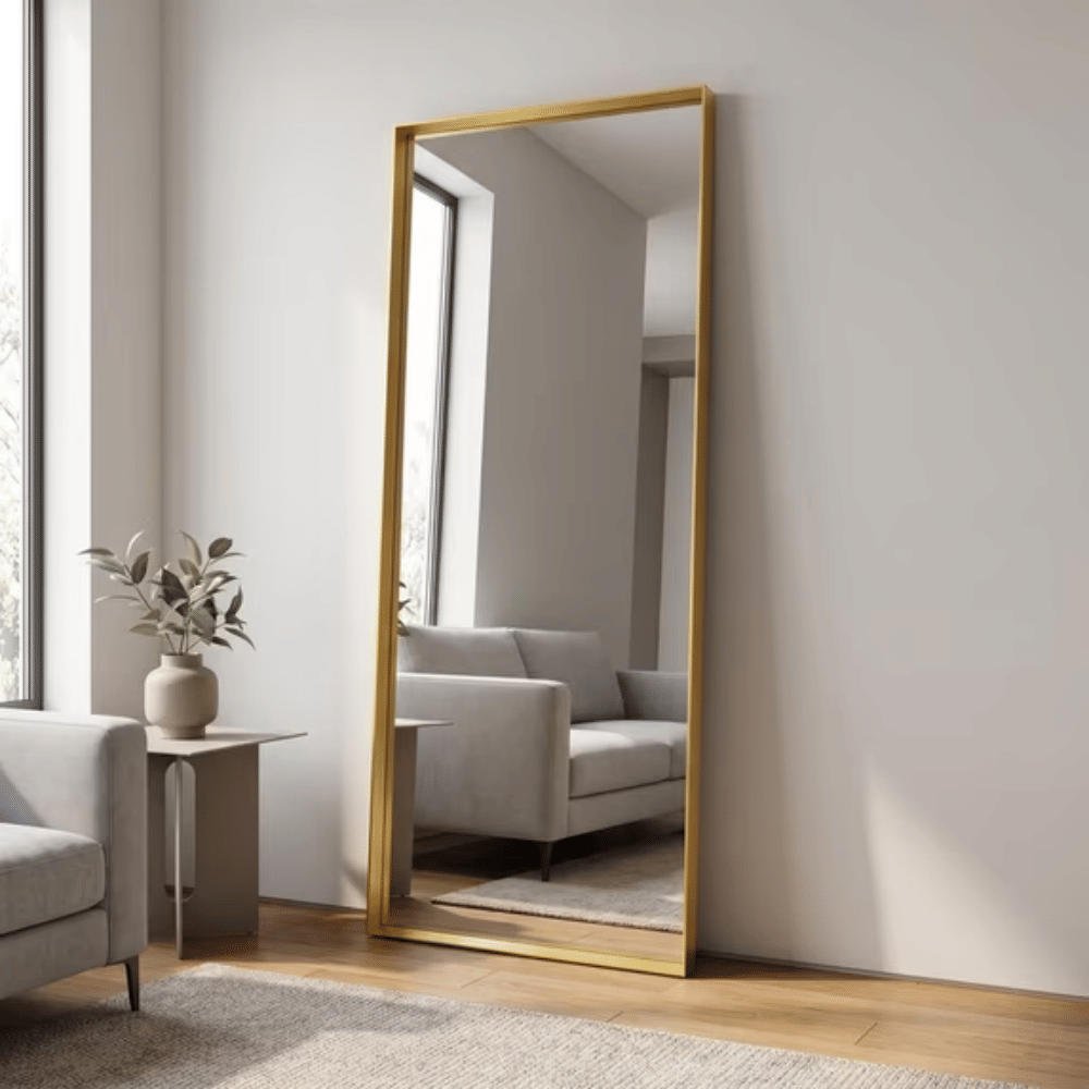 21"x64" Rectangle Full Length Dressing Mirror Floor Standing Mirror Wall Mounted with Deep Frame,Gold