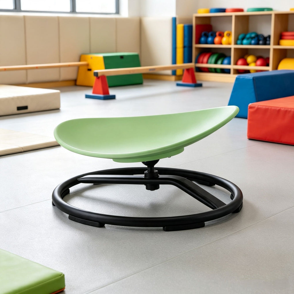 220 LBS Kids Swivel Chair, Sensory Spinning Chair with Non-Slip Metal Base for Balance & Focus Training