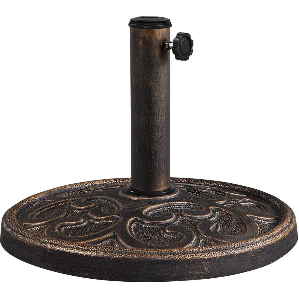 22lbs 17.5'' Iron Outdoor Patio Market Umbrella Base, Bronze