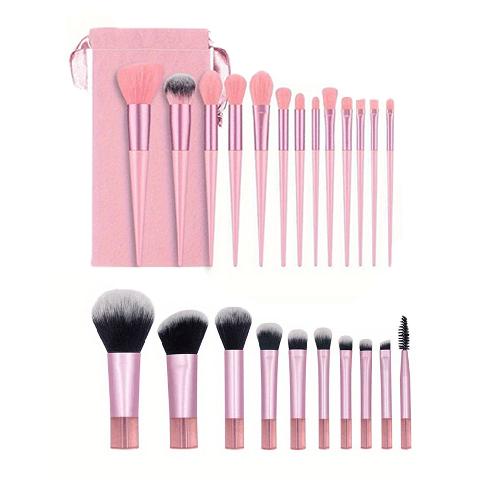 23 PCS mini makeup brush set with storage bag - including eye shadow brush, powder brush, beginner portable makeup set+1 makeup brush bag