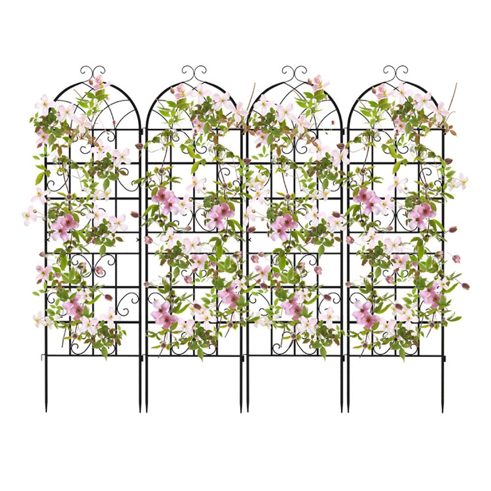 2/4 Pack 71 x 20 Inch Metal Garden Trellis for Climbing Plants