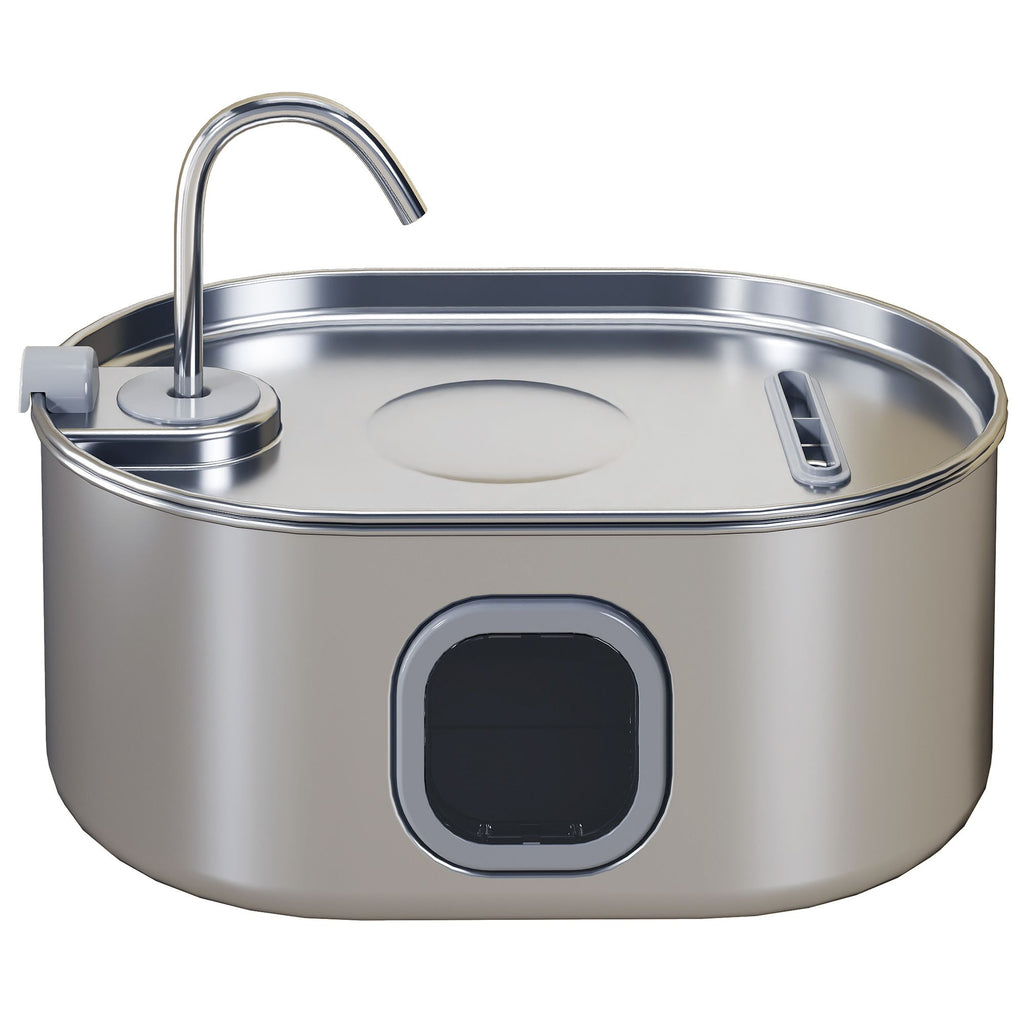 246 oz./7L Stainless Steel Cat Water Fountain with Filters, Ultra-Quiet Pump, for Cats, Dogs & Multi-Pet Homes
