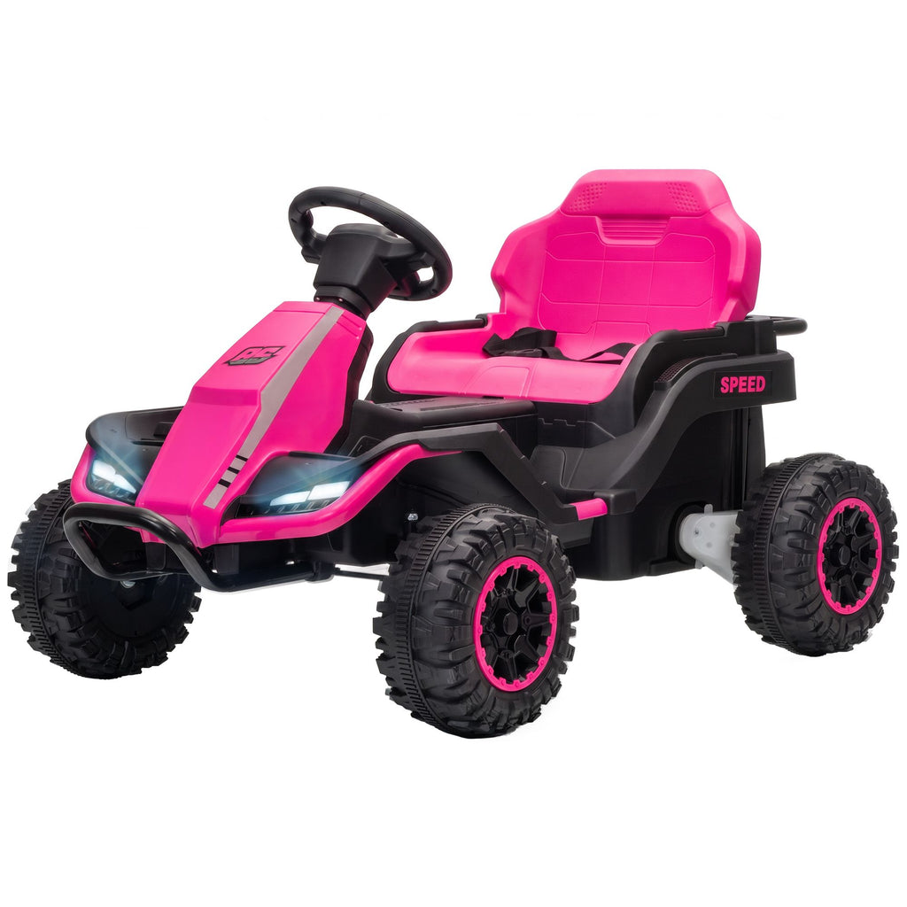 24V Kids Electric Ride On Car with Dual Motors, Remote Control, 4-Wheel Suspension, Soft Start for 3-6 Years, Pink