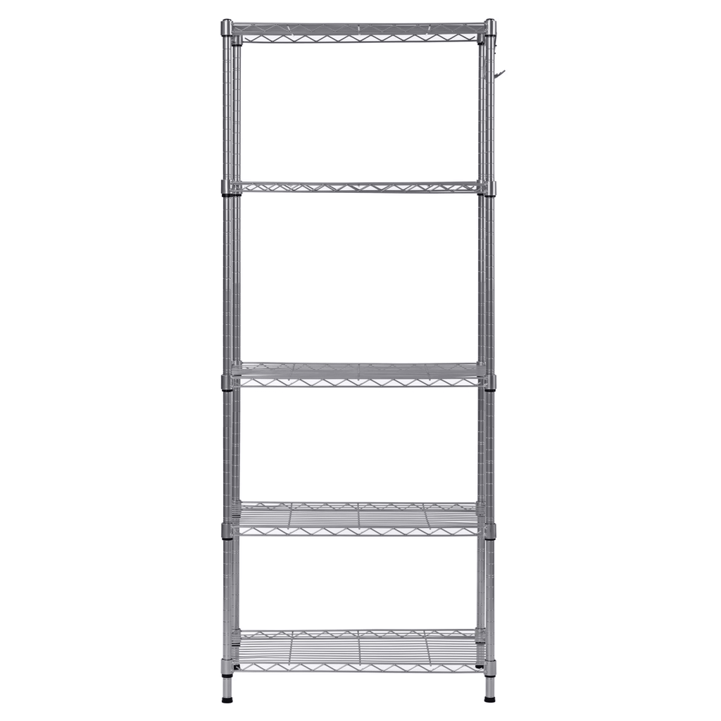 24"W x 14"D x 59"H -Shelf Freestanding Shelves, Silver