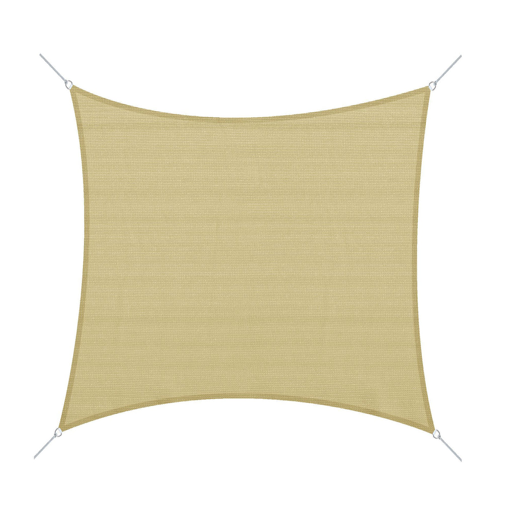 24x24ft Square Sun Shade Sail UV Resistant Outdoor Patio Canopy Durable Sand