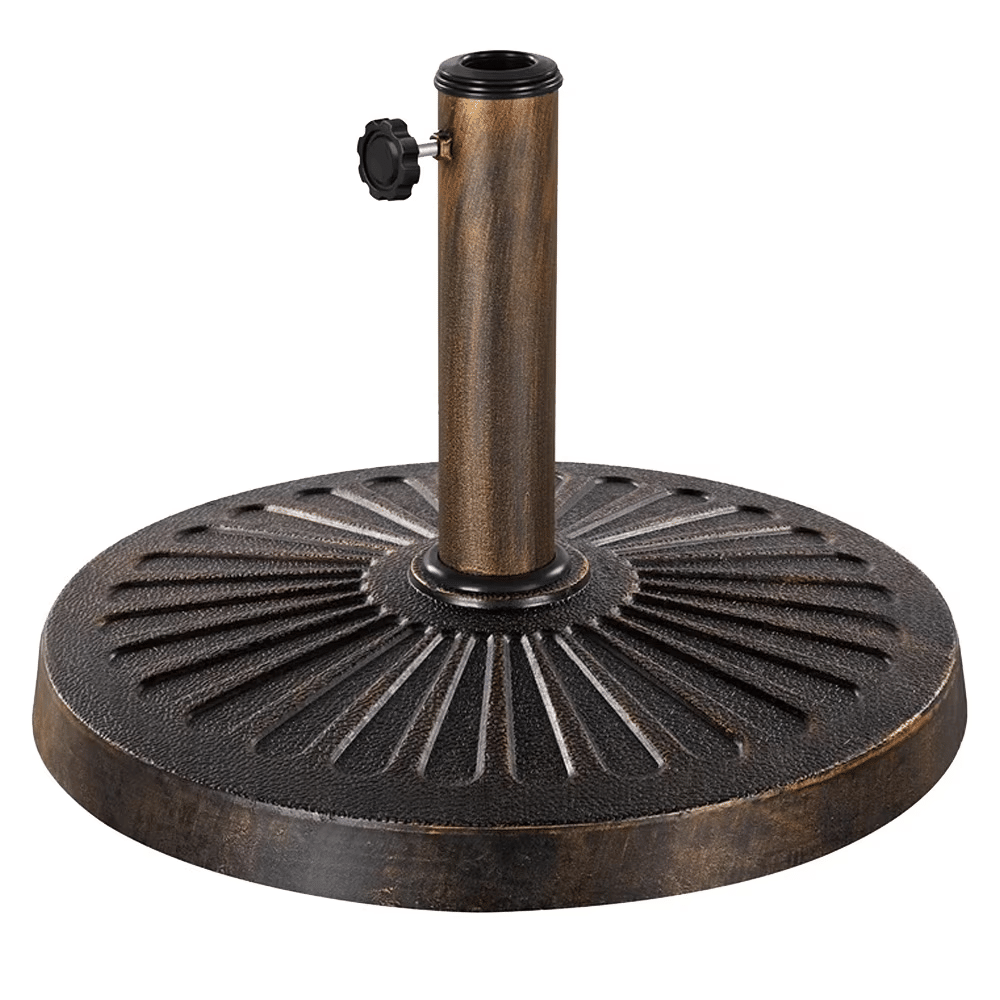 26.5 lbs Outdoor Patio Market Umbrella Base, Patio Umbrella Stand for Yard Garden Poolside in Bronze (Shipment from Walmart)