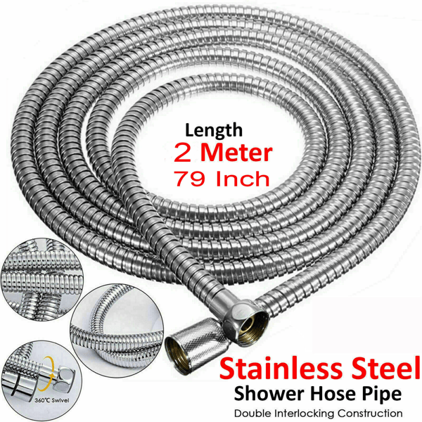 2m/79" Shower Head Hose Handheld Bathroom Flexible Tube(Not included Shower Head)