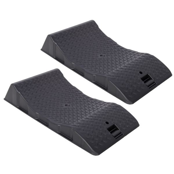 2PACK Tire Saver Ramps,Car Tire Wheel Ramps,Anti-Slip Hard Plastic Design,Black