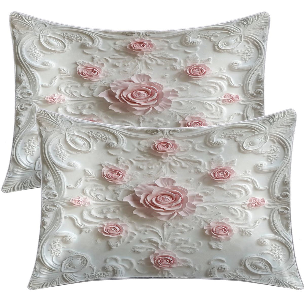 2pcs Purple Bird Pillow Case Enchanting trumpet flower Pillow Covers Harmonious World of Animals and Plants Decorative Pillowcases(temu can only be self-picked up)