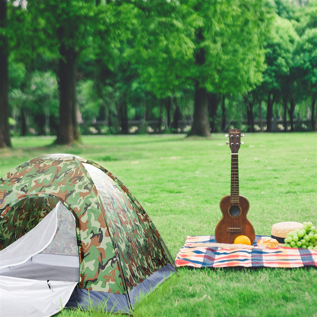 3-4 Person Camping Dome Tent Camouflage