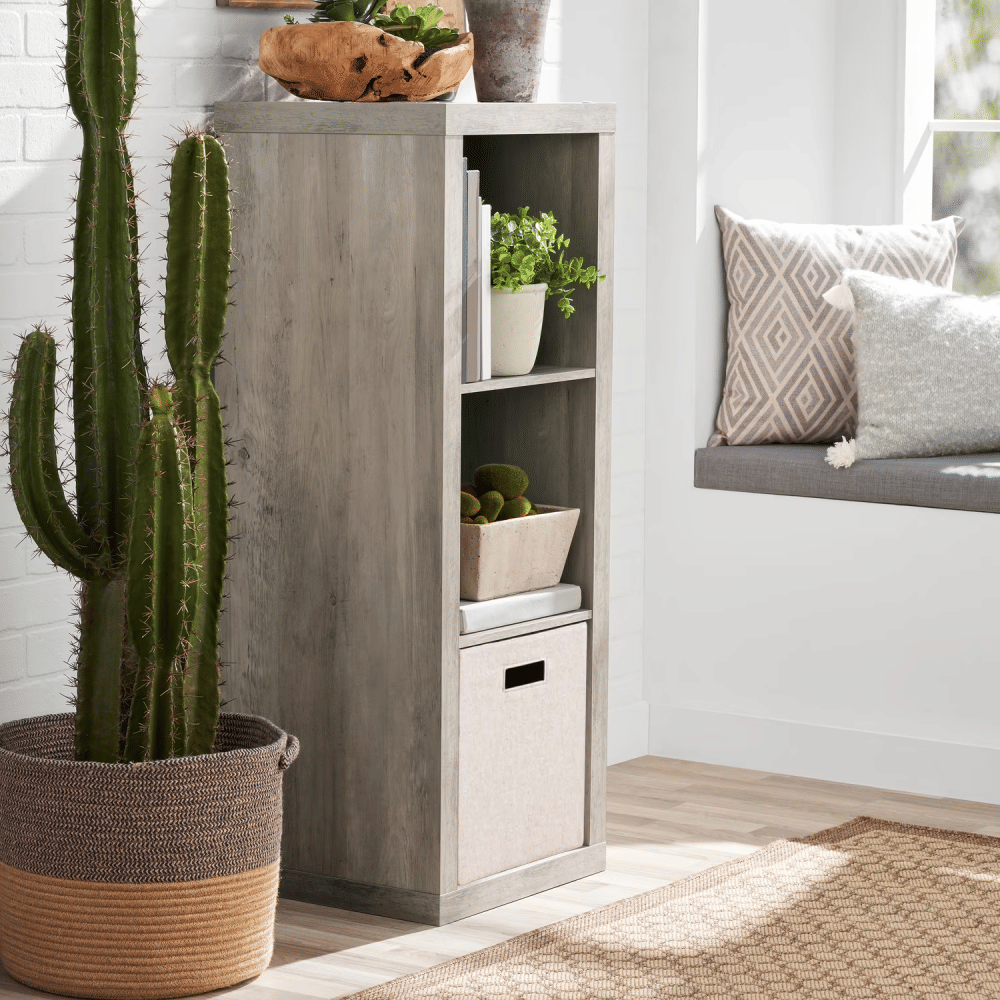 3 Cube Storage Organizer, Rustic Gray (Shipment from Walmart)