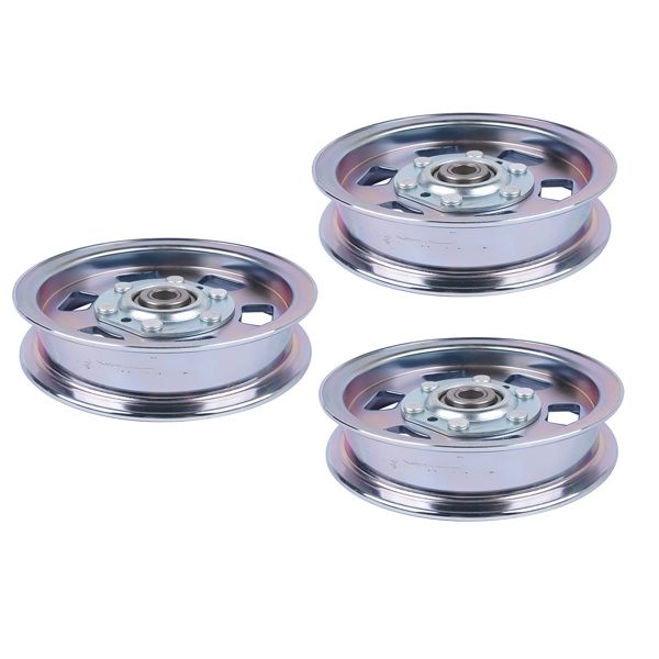 3 Flat Idler Deck Pulleys for Bad Boy ZT Series 48" 50" 60" Deck MZ Series 48" 54" Deck Outlaw 54" 61" 72" Deck 033-8000-00 033-2000-00 033-7201-00