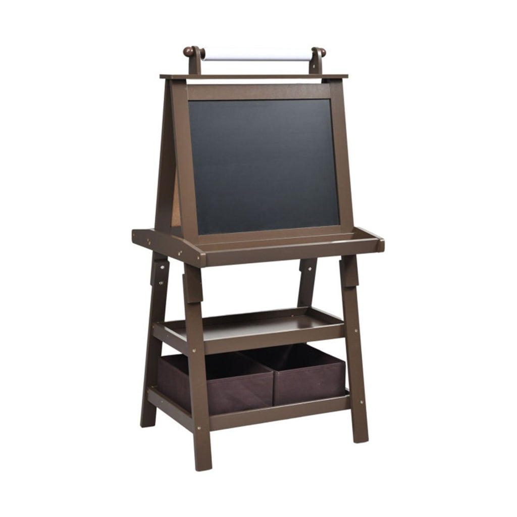 3-in-1 Double-Sided Storage Art Easel Brown