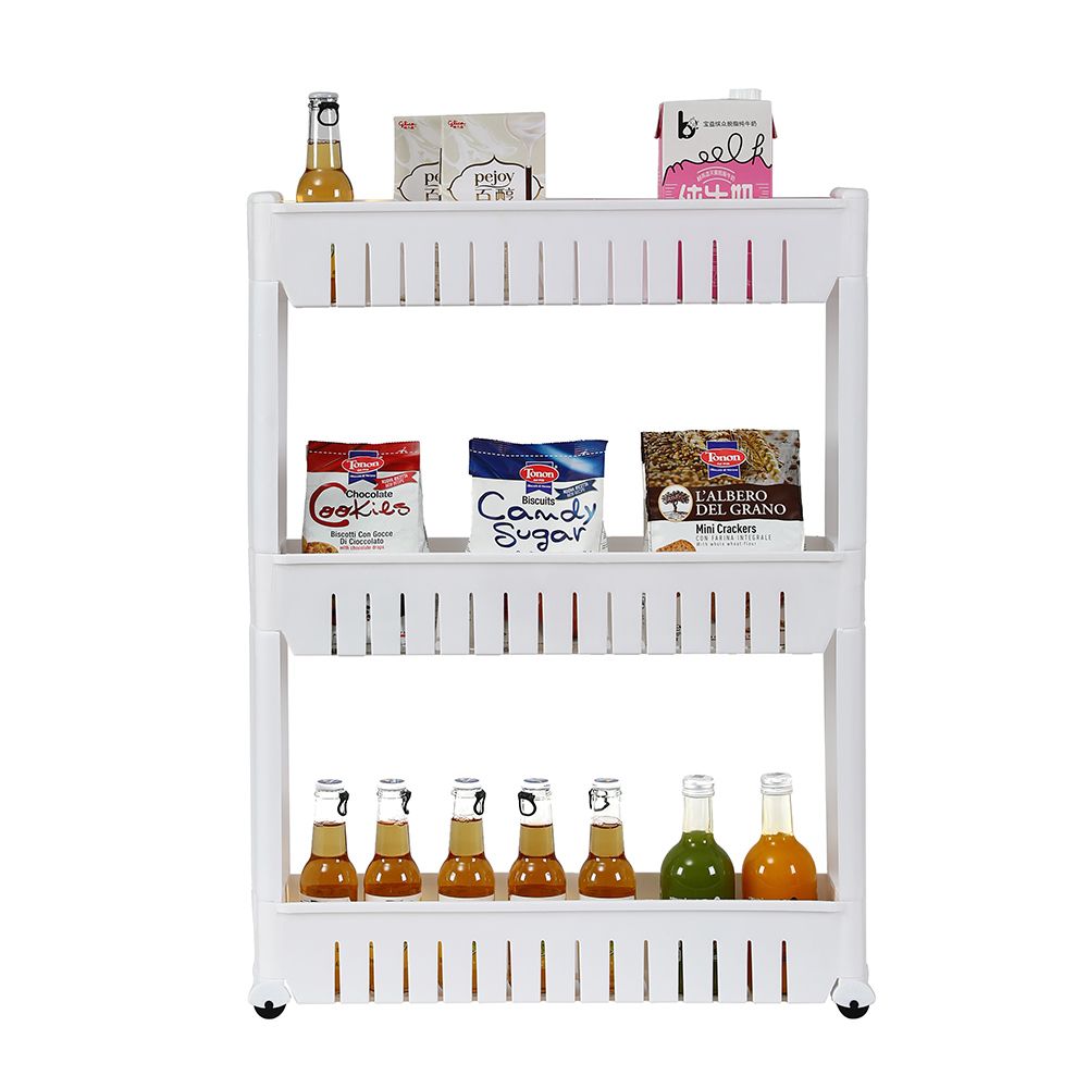 3 Layer Plastic Storage Rack White YF