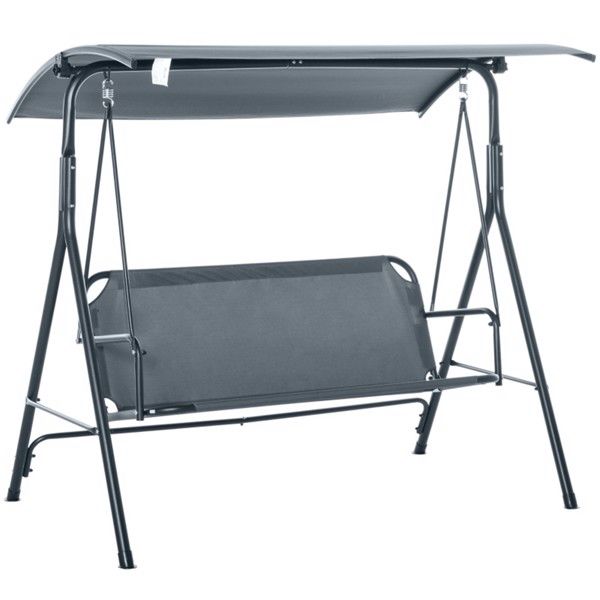 3-Seat Patio Swing Chair-Gray