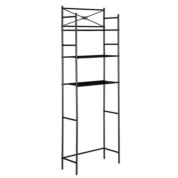 3 Tier Metal Over The Toilet Shelf-Black