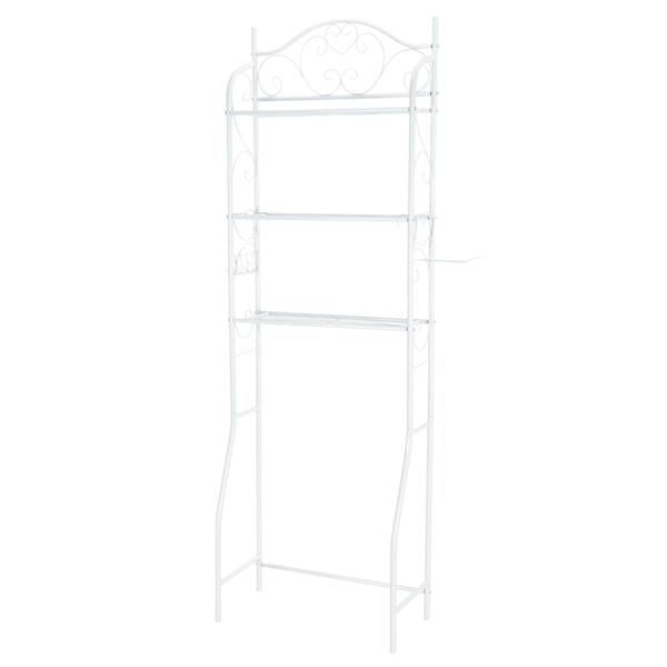 3 Tier Metal Over The Toilet Shelf-White