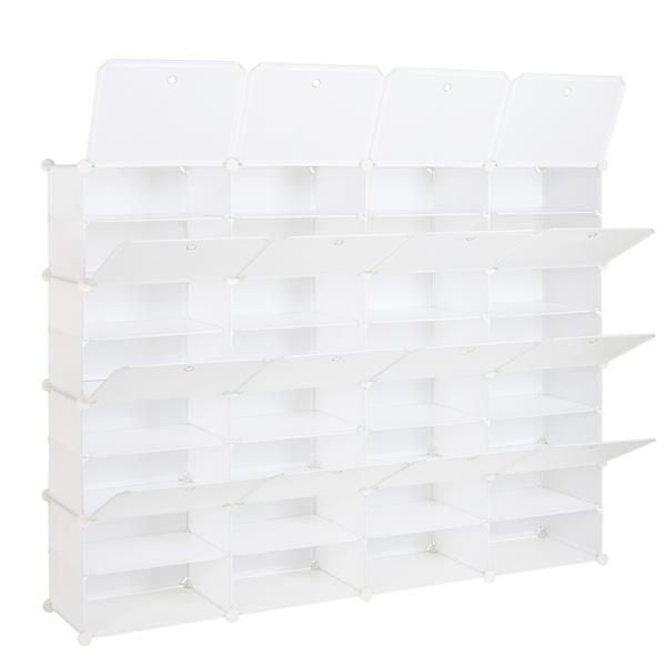 3-Tier Organizer Wood Bookshelf Open Shelf Bookcase , 3 Cubes Storage Shelf , White