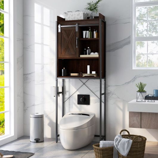 3-Tier Over-the-Toilet Storage Rack with 3 Hooks