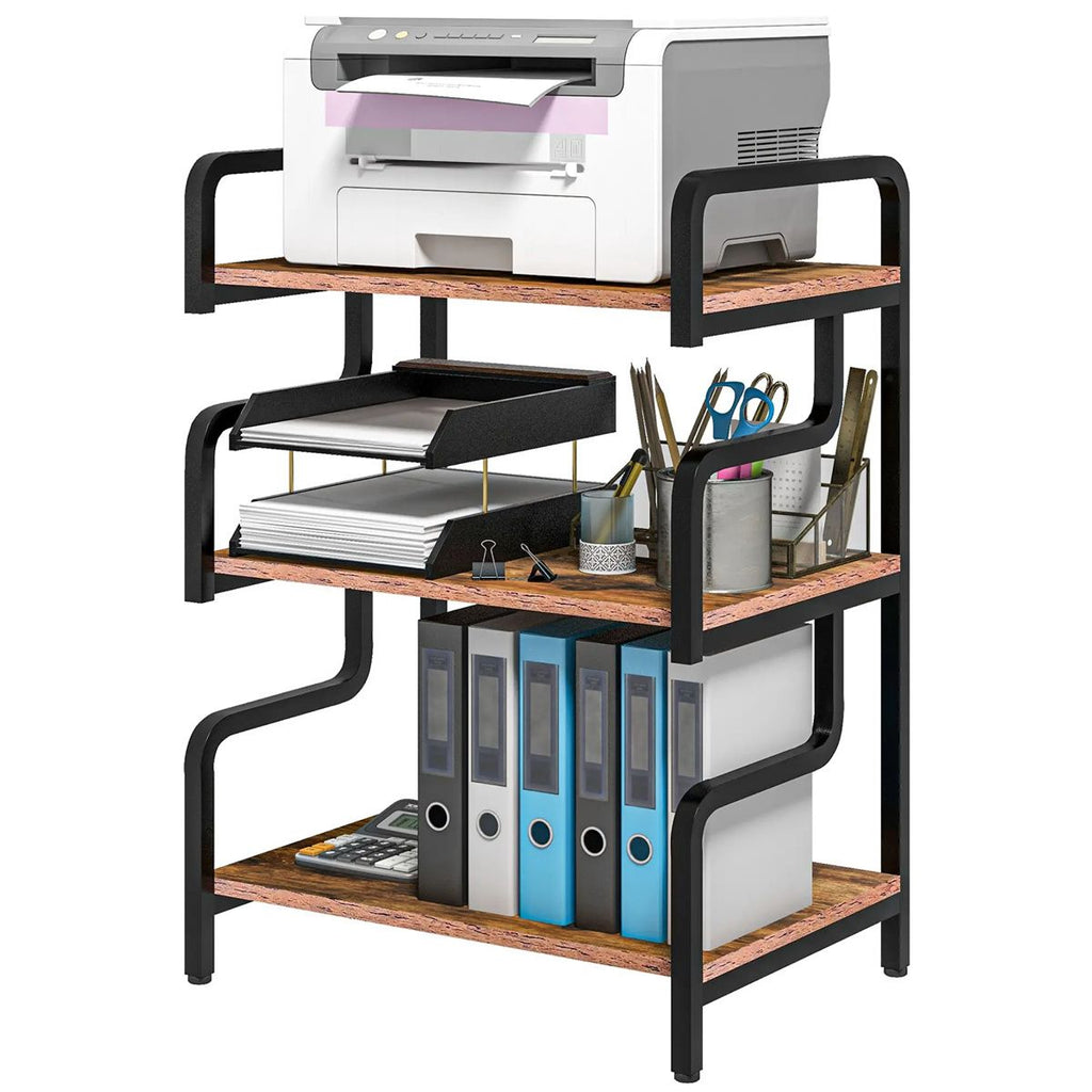 3-Tier Printer Stand, Free Standing Metal Storage Shelf