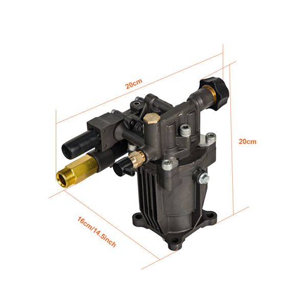 3000PSI Horizontal High-Pressure Washer, 3/4" Commercial Grade with Aluminum Swash Plate Pump