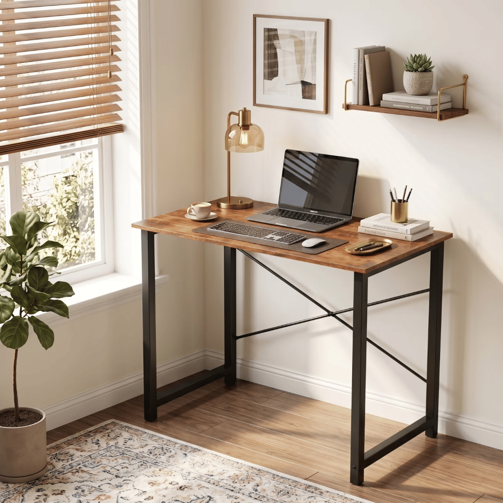 31.5 Inch Computer DeskHomeOffice Writing Study Desk GamingTableRustic Brown