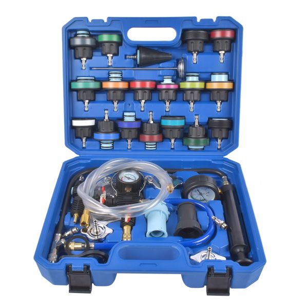 31pcs Radiator Cooling System Pressure Tester Kit Coolant Vacuum Refill Kit