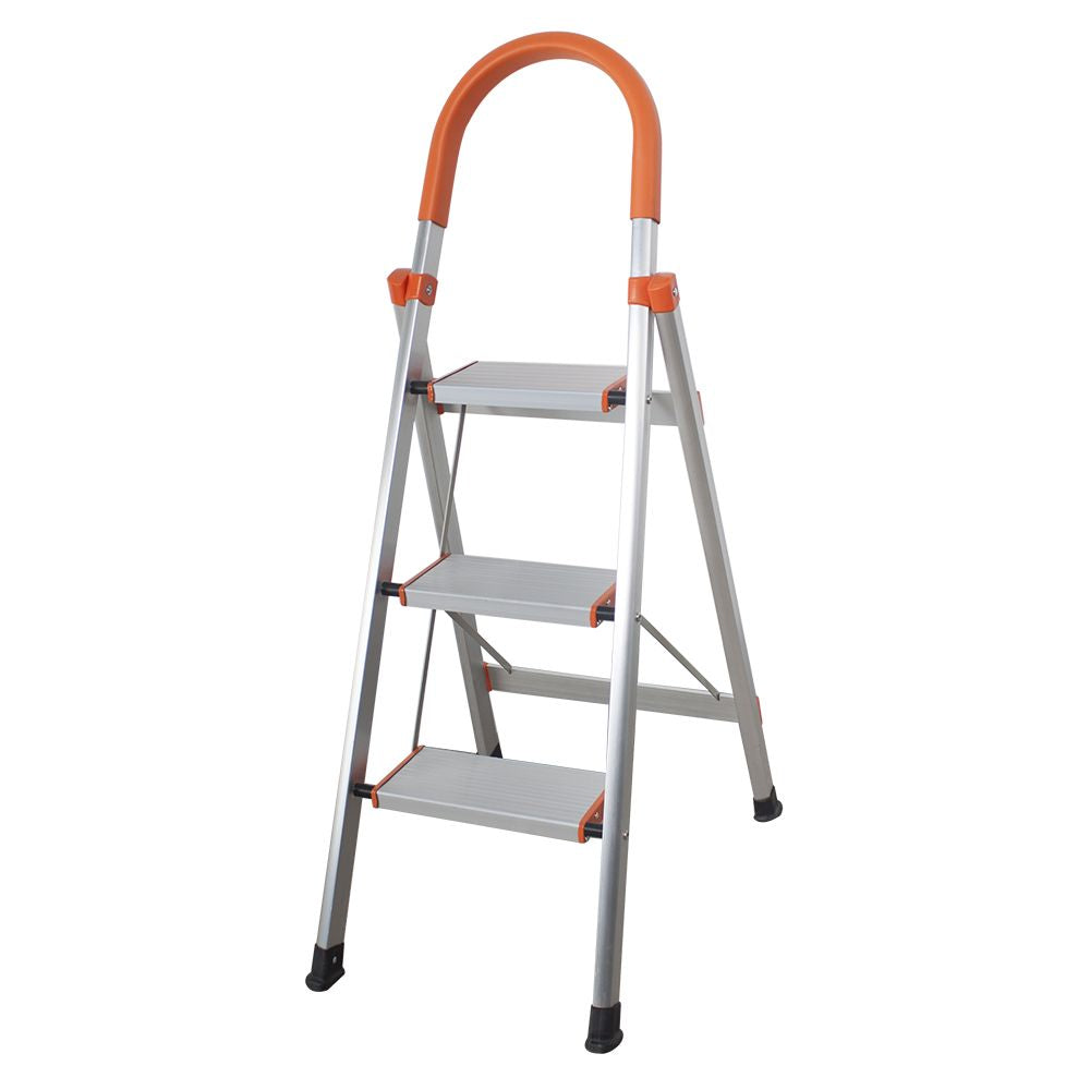 330 lbs Load Capacity  Folding Platform Stool Non-slip 3 Step Aluminum Ladder XH