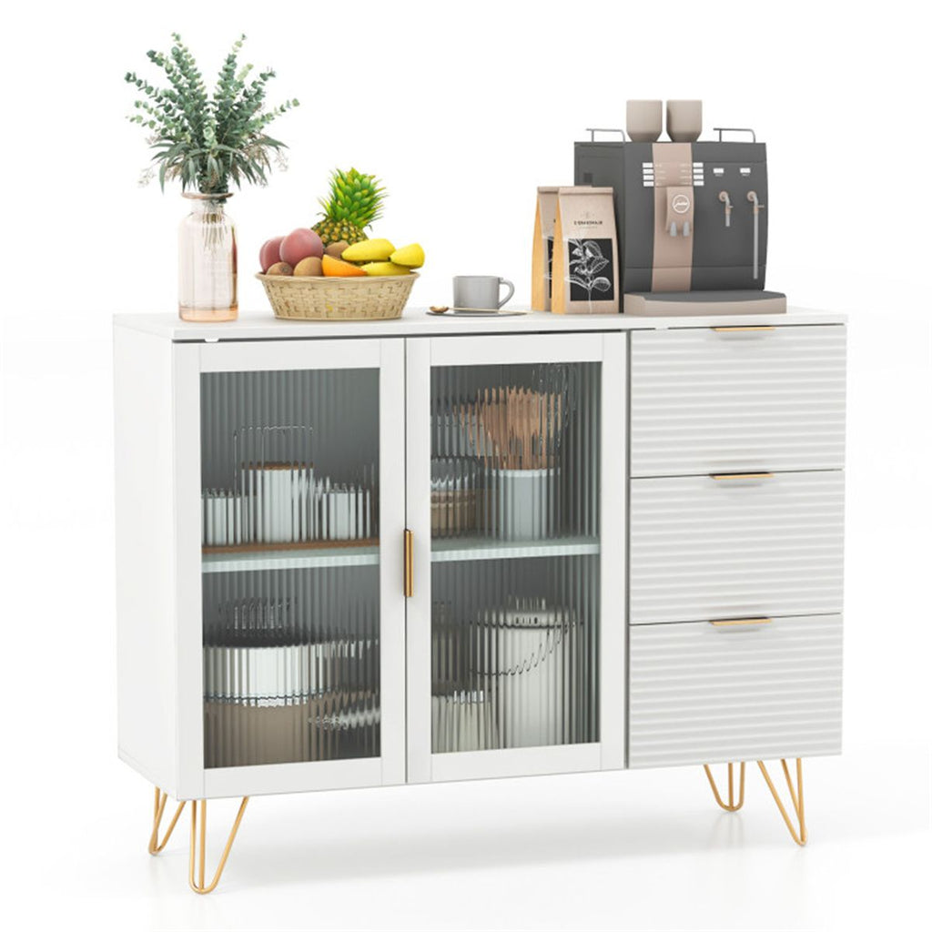 33.5-Inch Versatile Multi-Functional Storage Cabinet, Ideal for Kitchen/Dining Room/Living Room Buffet